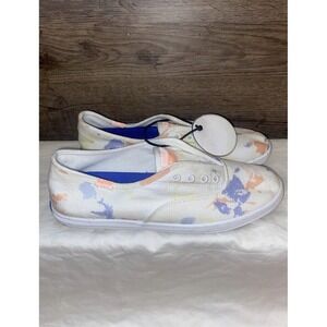 Keds Women's‎ Chillax Twill Slip On Sneaker, White/Peach Splatter, sz 6